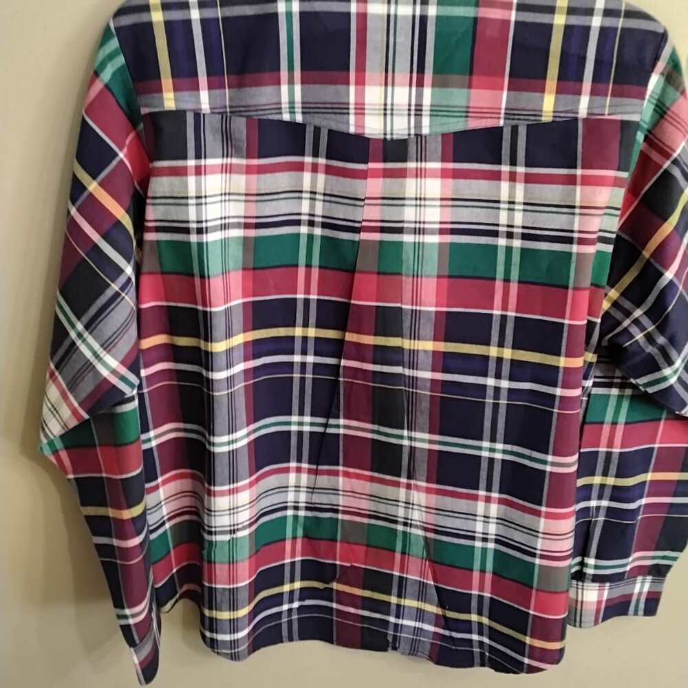 Colorful Roper Women's Plaid Button-Up Shirt Size XL EUC - Picture 4 of 4